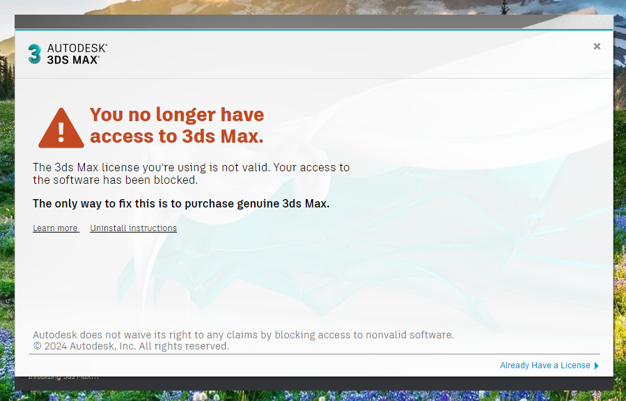 Cara Mengatasi Memperbaiki error You no longer have access Autocad/3Dsmax/Revit 2016 2017 2018 2019